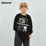 Kids Present Thoroughbred Doberman Dog Print T-Shirt Sweater Boy Children's Autumn Clothing Loose round Neck