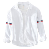 White Work Shirts Men's Casual Long-Sleeved Shirt