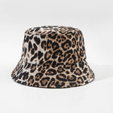 Leopard Fur Hat Leopard Fisherman Hat