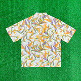Drew House Drew Smiley Face Bird of Paradise Maple Leaf Shirt Floral Loose High Street Casual Men's and Women's Short Sleeve Shirt