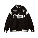 Mens Fall Outfits Retro Alphabet Embroidered Baseball Uniform Coat Men Baggy Casual Jacket