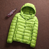 Women Winter Coats Puffer Jacket Down Coat Fall/Winter Lightweight Down Jacket Female Short Hood Winter Clothing Coat