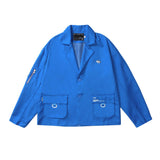 Men's Casual Suit Man Blzer Dark Suit Jacket Men's Loose Lapels Jacket Casual Small Suit