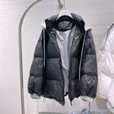 Women Winter Coats Puffer Jacket Down Coat Loose Casual White Duck Down Jacket Coat