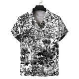 Men Beach T Shirts Men's Spring Leisure Short Sleeve Shirt