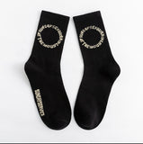 V Lone Socks Socks Men's Middle Tube Socks Cotton Women Long Socks