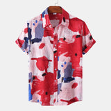 Men Beach T Shirts Summer Casual Beach Holiday Floral Print