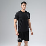 Sweat Wicking Shirt Ice Silk Hooded Short-Sleeved Hoodie Men's Summer Running