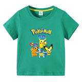 Children Pokemon Pikachu T Shirt Summer Cotton Short Sleeve T-shirt