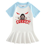 Fgteev Summer Cartoon Half Sleeve Girl Dress