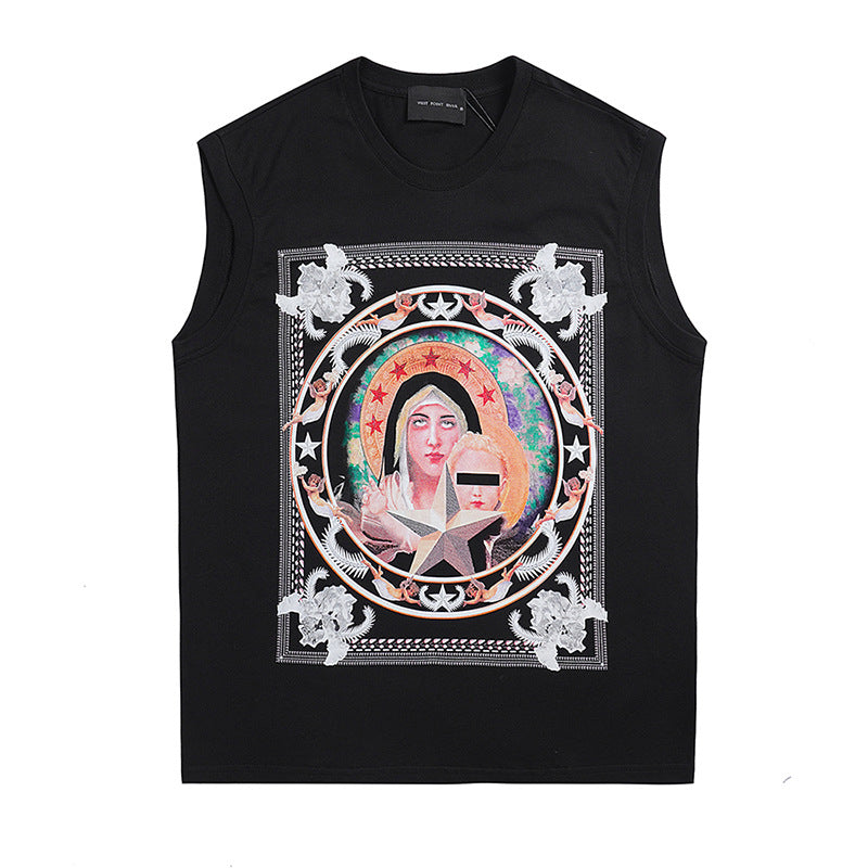 GVC Vest XINGX Angel Pattern Vest Loose Men