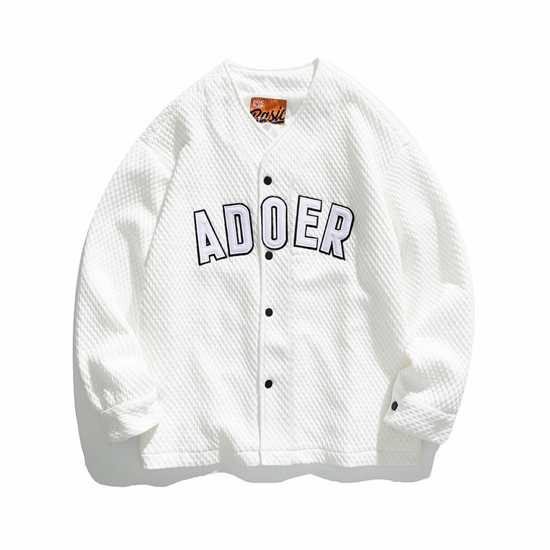 Varsity Jacket Vintage Autumn Men's Jacket Campus Basic Style Youth BF Embroidered Patch Casual Jacket