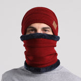 Men's Winter Hats Wool Hat Men's and Women's Fleece-Lined Thickened Pullover