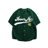 Baggy Baseball Jersey Summer T-shirt Casual Men's Short Sleeve