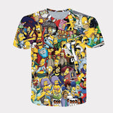 Homer Simpson Shirt Fashion Printed Summer Men's T-shirt Short Sleeve