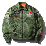Green Varsity Jacket Men's Autumn Stand Collar Flying Jacket Men's Loose Top