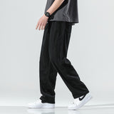 Mens Corduroy Pants Spring Leisure Trousers Youth Men's Pants Loose Straight Sweatpants Overalls