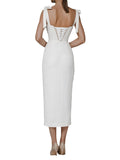 Bridesmaid Dress Spring/Summer Women'S Sexy V-Neck Strap Sheath Dress
