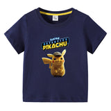Children Pokemon Pikachu T Shirt Summer Cotton Short-Sleeved T-shirt Sports