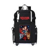 Stranger Things Hellfire Club Backpack Stranger Thing Backpack USB Charging Travel Bag