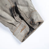 Men Denim Coat Jean Jackets Ripped Distressed Tie-Dyed Denim Jacket Men's Polo Collar Jacket Vintage Denim Jacket