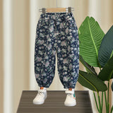 Toddler Boys Pants Boys Spring and Autumn Ankle-Tied Jeans