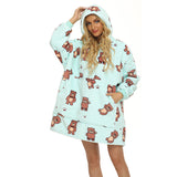 Hoodies Blankets Hooded Sweater Lazy Blanket plus Velvet Thickened