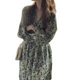 Aesthetic Dress Spring Long Dress Women Floral Dress