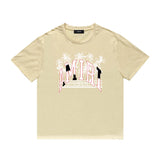 Amiri T Shirt Casual Hip Hop High Street round Neck Short Sleeve T-shirt