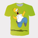Homer Simpson Shirt Summer Printed Xin Loose Casual Short Sleeve