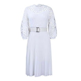 Nina Parker plus Size Dresses plus Size Lace Sexy Cutout Pleated Dress