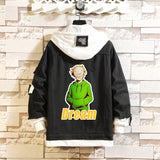 Comic Denim Jacket Dreamwastaken Man and Woman Cartoon Denim Coat Top