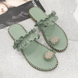 Women Open Toe Sandals Flats Pineapple Fruit Sandals Flat Fashion Large Size Shoes