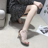 Nude Heels for Wedding Stiletto Heel Sandals