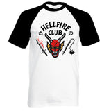 Hellfire Club Shirt Printed Top Stitching Men's and Women's Short Sleeve
