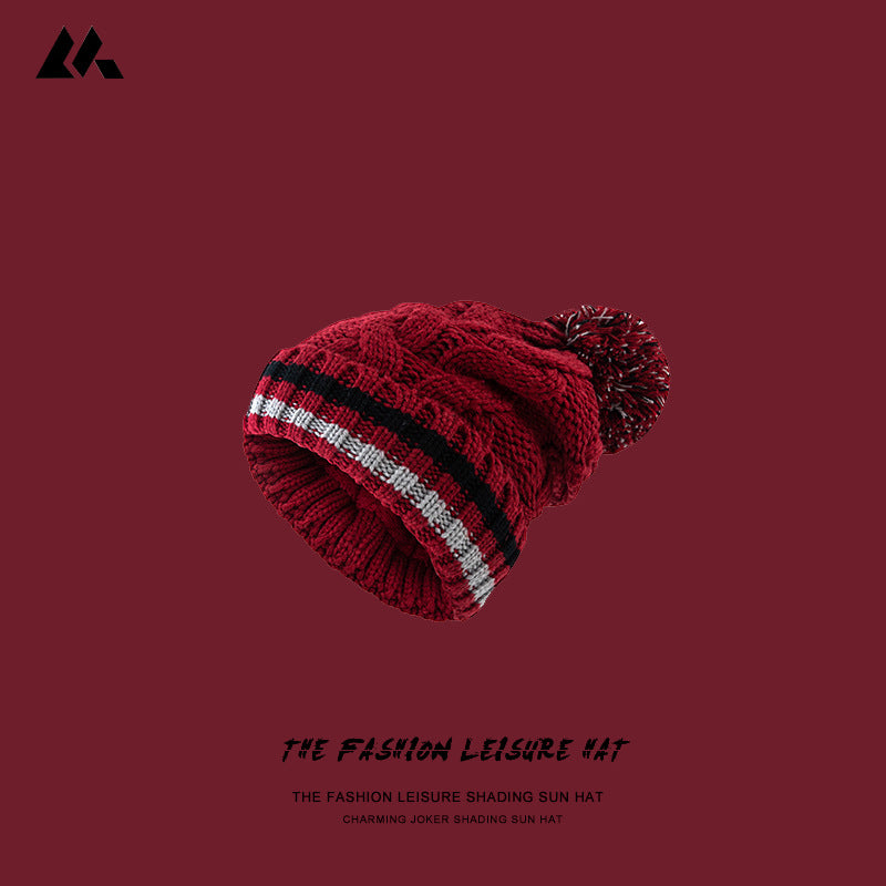 Toboggan Hat Beret Warm Wool Hat Female