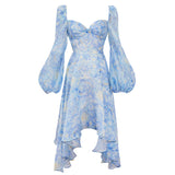 Marilyn Monroe Dress Summer Dress Puff Sleeve V-neck Skirt