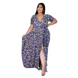 Nina Parker plus Size Dresses Split Short Sleeve Dress