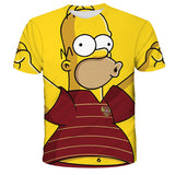 Homer Simpson Shirt Summer Printed Loose Casual