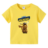 Children Pokemon Pikachu T Shirt Summer Cotton Short-Sleeved T-shirt Sports