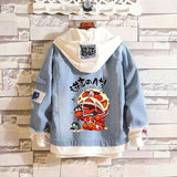 Comic Denim Jacket Men And Women Casual Loose Denim Jacket Anime