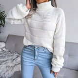 The Rock Turtleneck Autumn and Winter Turtleneck Long Sleeve Hollowed Leisure Bottoming Knitted Sweater