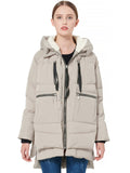 Women Winter Coats Cotton-Padded Coat Long Sleeve Hood Warm Thick Mid-Length Cotton Clothes Women's Clothes