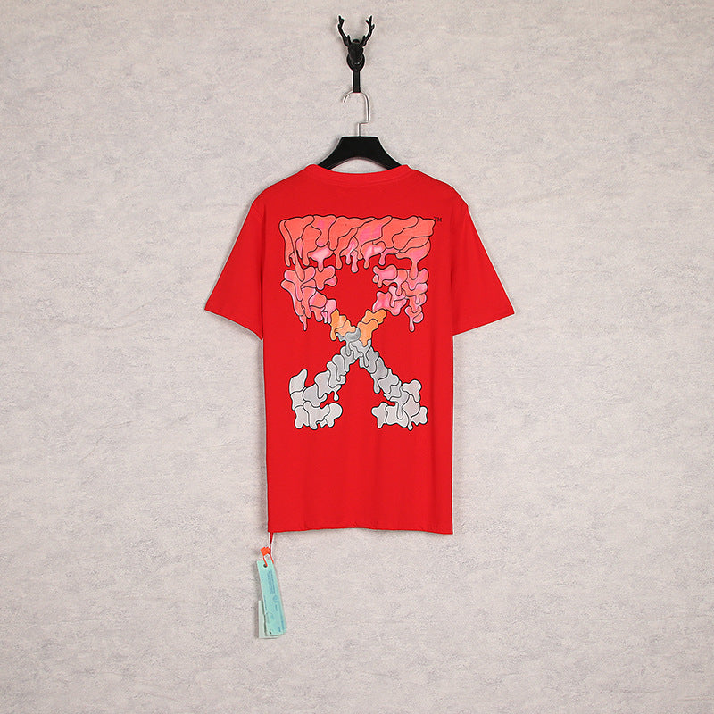 Summer Loose Cartoon Large Size Short Sleeve Youth Casual Printed Men's and Women's round Neck Ow T-shirt t shirt