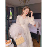 Aesthetic Dress Women's Lace Dress Autumn and Winter Dress