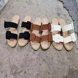 Women Open Toe Sandals Flats Summer Flat Casual Slippers