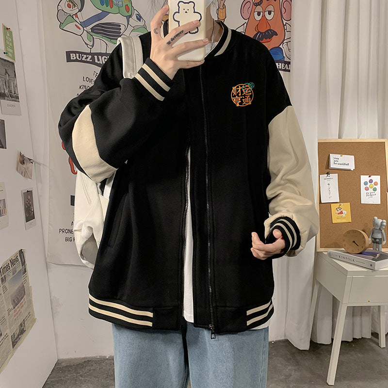 Jock Jacket Autumn Leisure Sport Cardigan Baseball Uniform Men's Jacket Jacket Men's Autumn and Winter Clothing