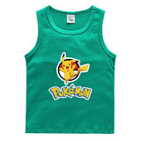 Children Pokemon Pikachu T Shirt Cotton Leisure Sports Sweat-Absorbent Short Sleeve