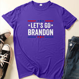 Let'S Go Brandon T Shirt English Letter Pattern Short Sleeve T-Shirt
