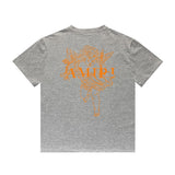 Amiri T Shirt Printed Casual Hip Hop round Neck Short Sleeve T-shirt